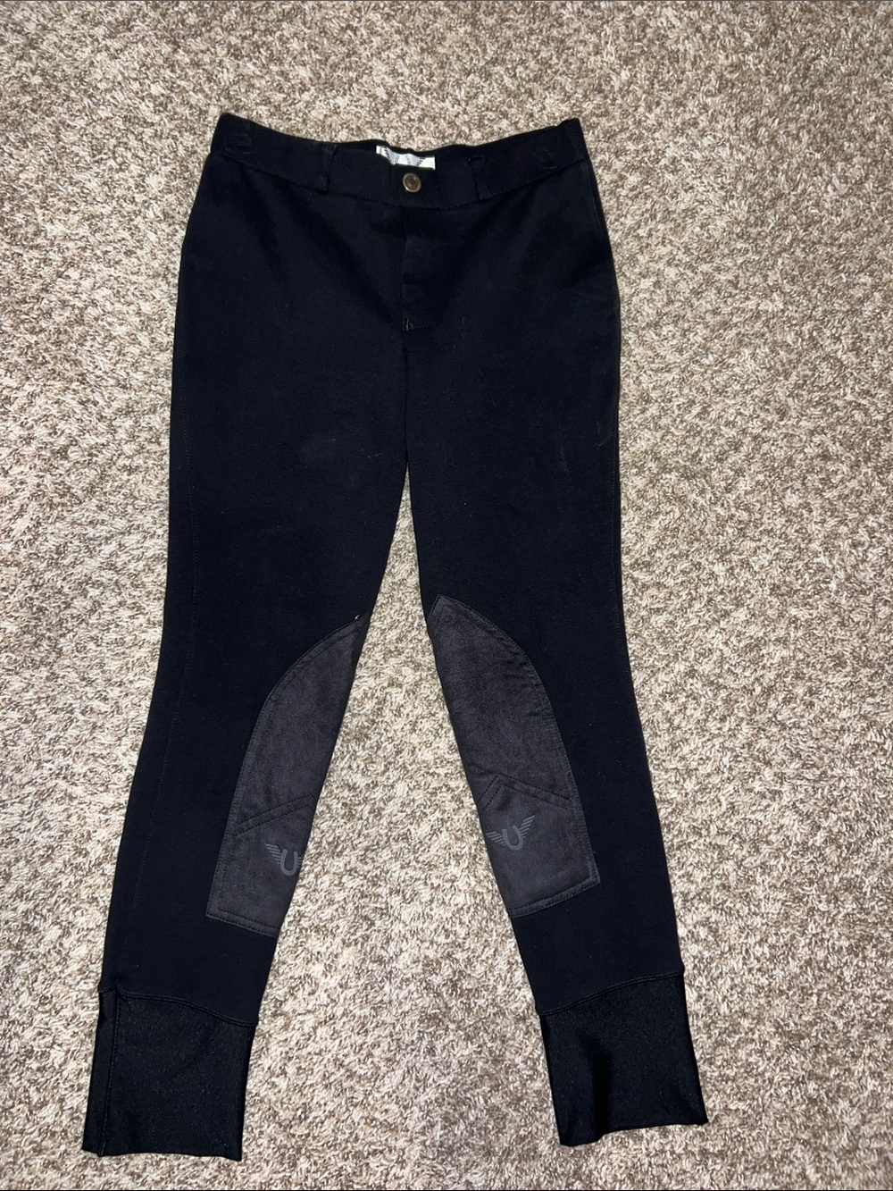 Tuff Rider Black Girls Riding Tights - Size 16